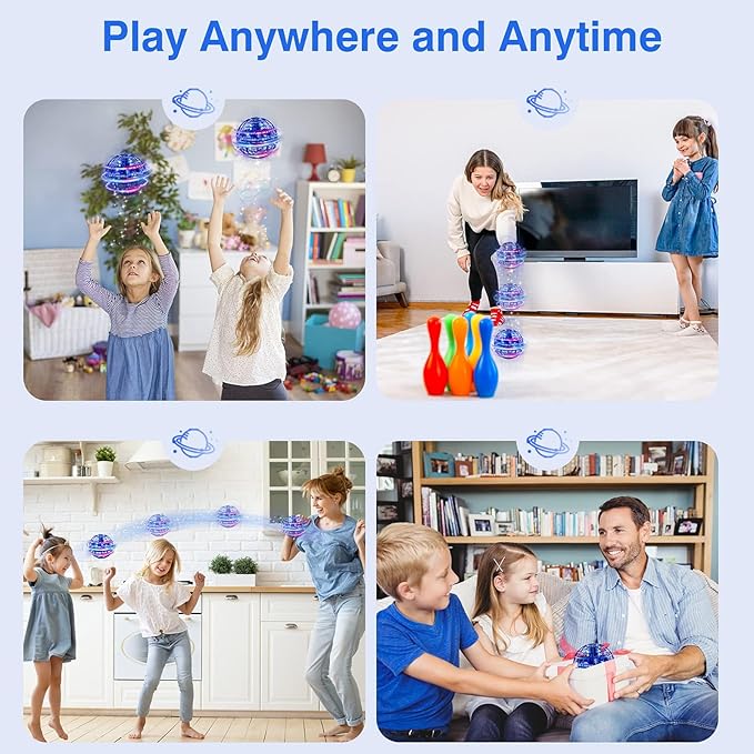 Flynova Pro Flying Spinner Ball - LED Hand-Controlled Flying Orb Drone
